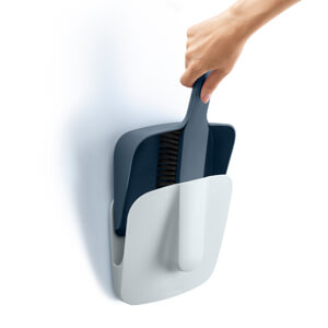 Joseph Joseph CleanStore Blue Wall-Mounted Dustpan & Brush